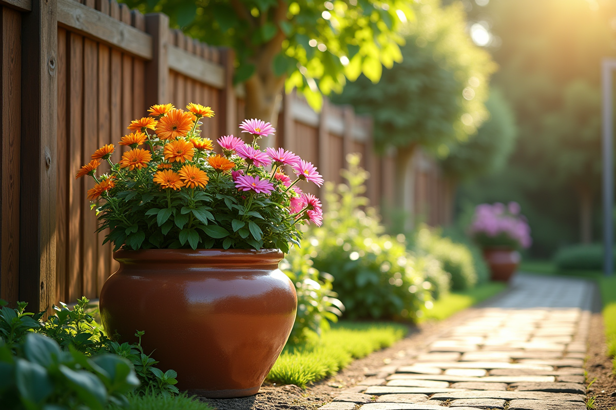 Sublimez votre espace vert avec un pot de fleurs extérieur grande taille