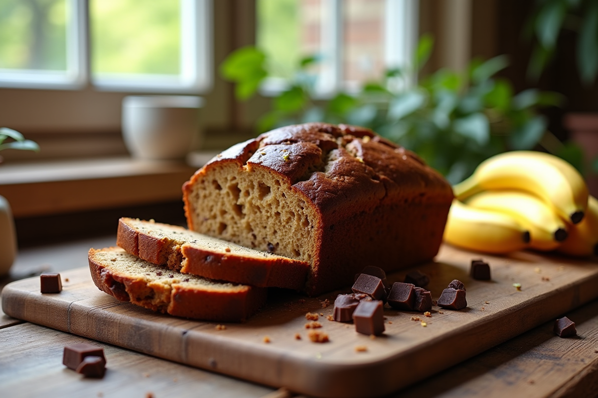 Pain à la banane et chocolat : alliance idéale des saveurs