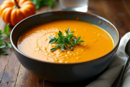 Recette facile soupe Moulinex : soupe de potimarron réconfortante à souhait