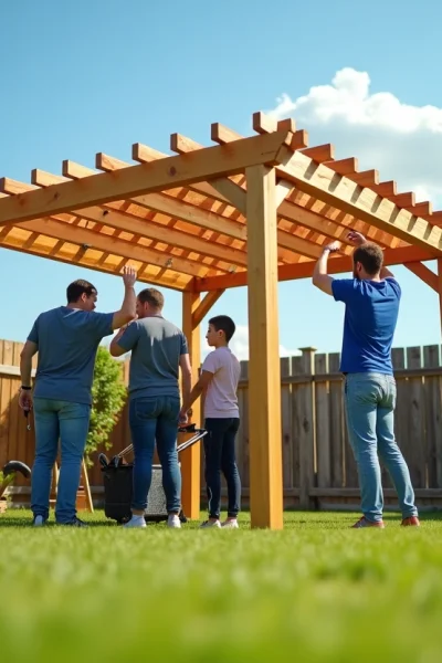 Montage expéditif et ingénieux d’une pergola en kit de bois : guide exhaustif